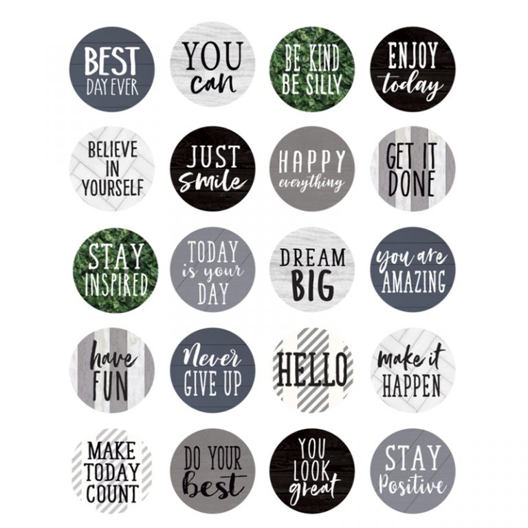 Teacher Created Resources Modern Farmhouse Words to Inspire Planner Stickers, Pack of 120