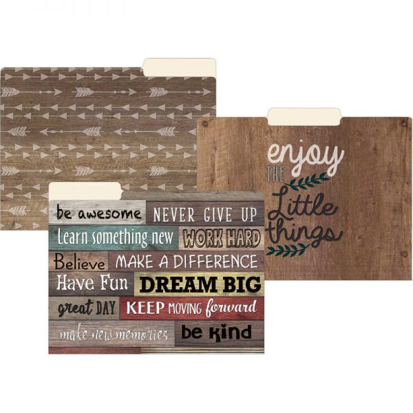 Teacher Created Resources Farmhouse Chic File Folders, Letter Size, Pack of 12