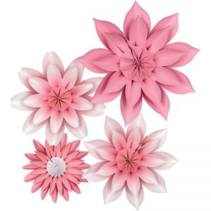 Teacher Created Resources Pink Blossoms Paper Flowers, Pack of 4
