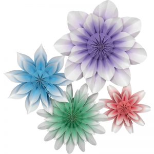 Teacher Created Resources Floral Bloom Paper Flowers, Pack of 4