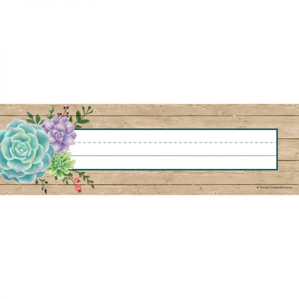 Teacher Created Resources Rustic Bloom Name Plates, pack of 36
