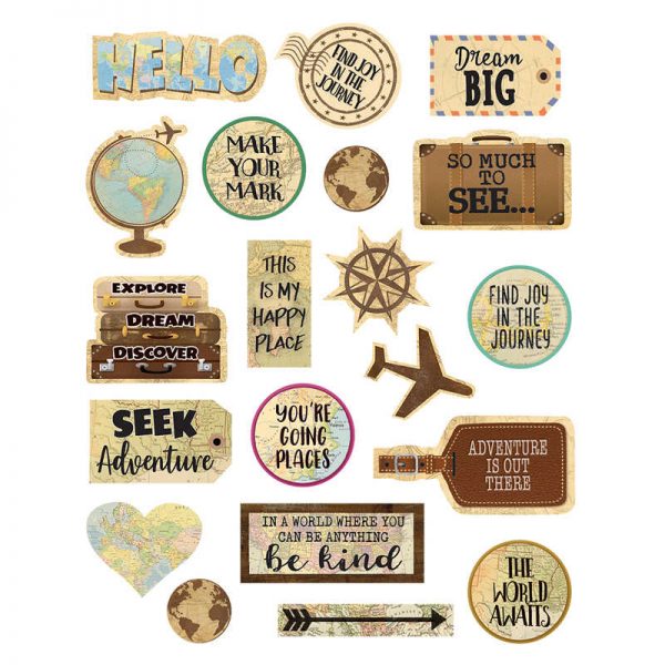 Teacher Created Resources Travel the Map Stickers, Pack of 120
