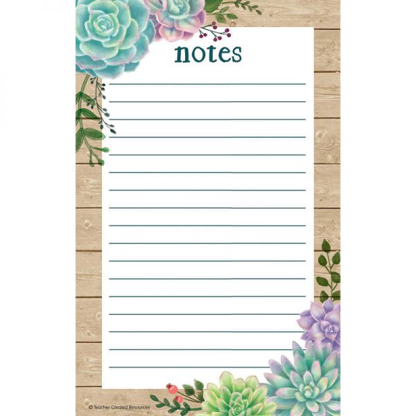 Teacher Created Resources Rustic Bloom Notepad