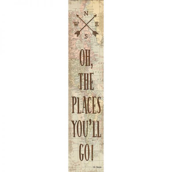 Teacher Created Resources Travel The Map Oh, the Places You'll Go! Banner, 8" x 39"