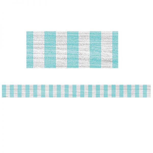 Teacher Created Resources Vintage Blue Stripes Straight Border Trim, 35 Feet