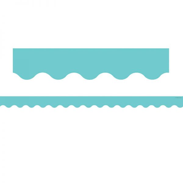 Teacher Created Resources Light Turquoise Scalloped Border Trim, 35 Feet