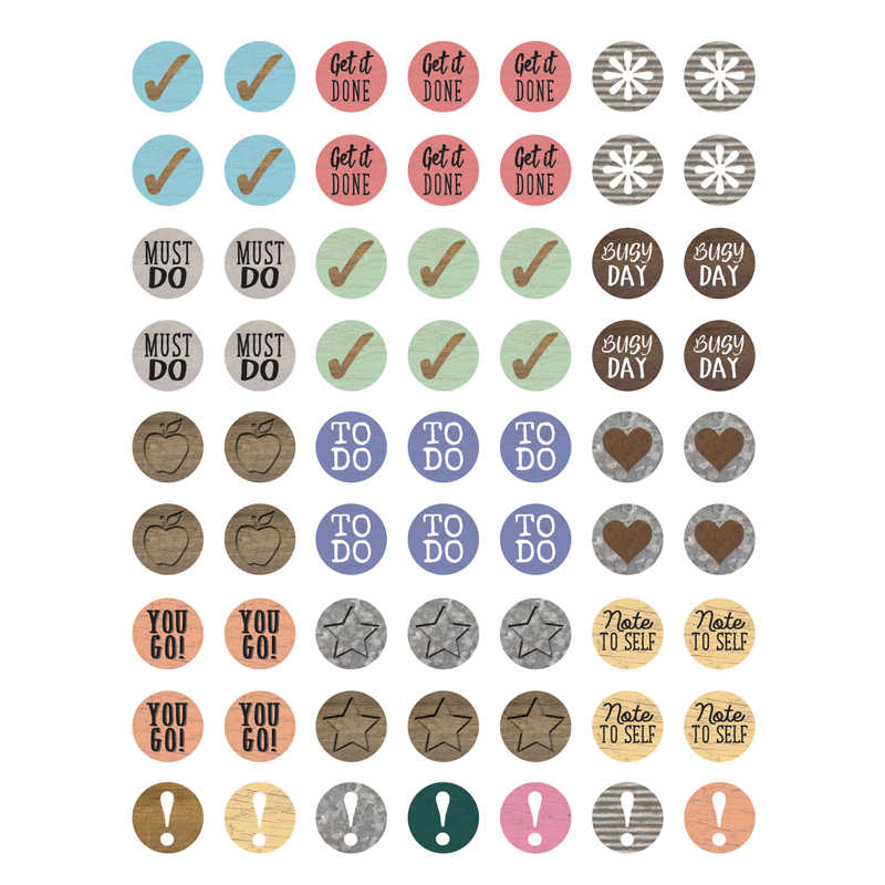 Teacher Created Resources Home Sweet Classroom Planner Mini Stickers, 378 Per Pack, 12 Packs