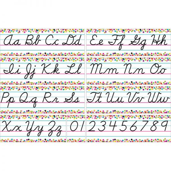 Teacher Created Resources Colorful Vibes Cursive Writing Bulletin Board Set