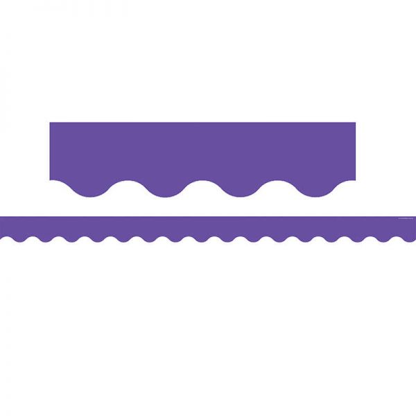 Teacher Created Resources Ultra Purple Scalloped Border Trim, 35 Feet
