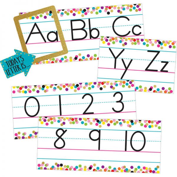 Teacher Created Resources Confetti Alphabet Line Bulletin Board