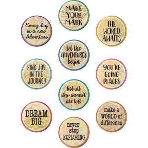 Teacher Created Resources Travel the Map Positive Saying Accents, 30 Per Pack, 3 Packs