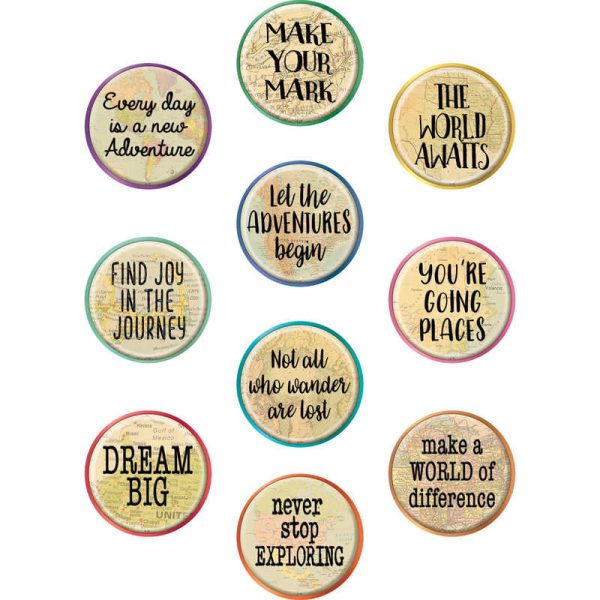 Teacher Created Resources Travel the Map Positive Saying Accents, Pack of 30