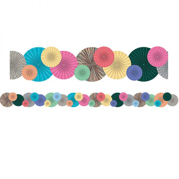 Teacher Created Resources Home Sweet Classroom Fans Die-Cut Border Trim, 34 Feet