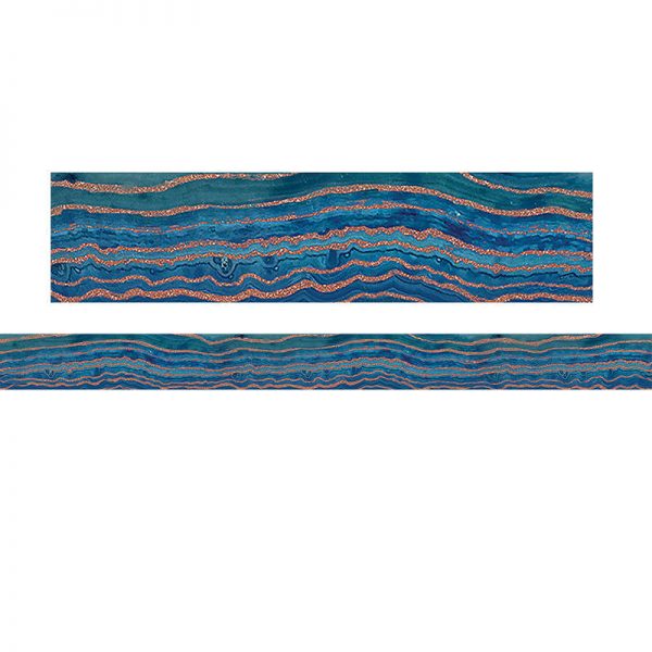 Teacher Created Resources Blue Geode Straight Border Trim, 35 Feet