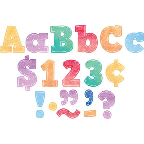Teacher Created Resources Watercolor Bold Block 4" Letters Combo Pack