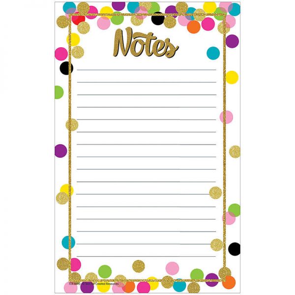 Teacher Created Resources Confetti Notepad