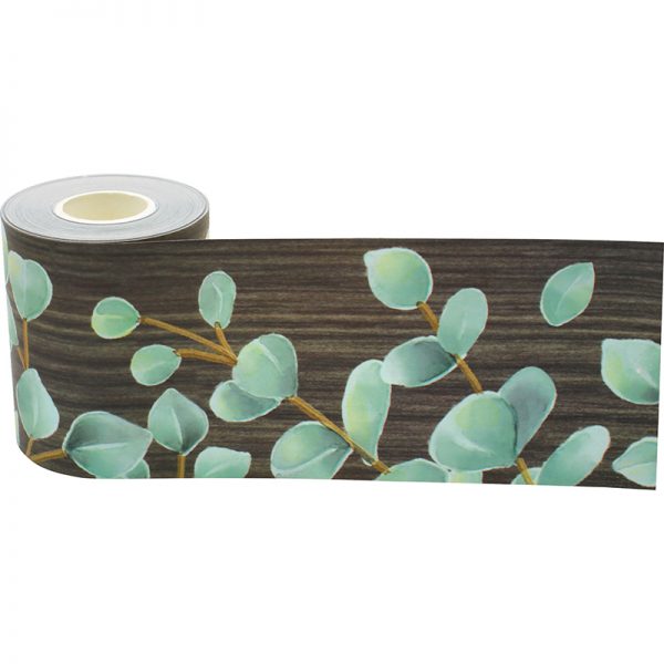 Teacher Created Resources Eucalyptus Straight Rolled Border Trim, 50 Feet