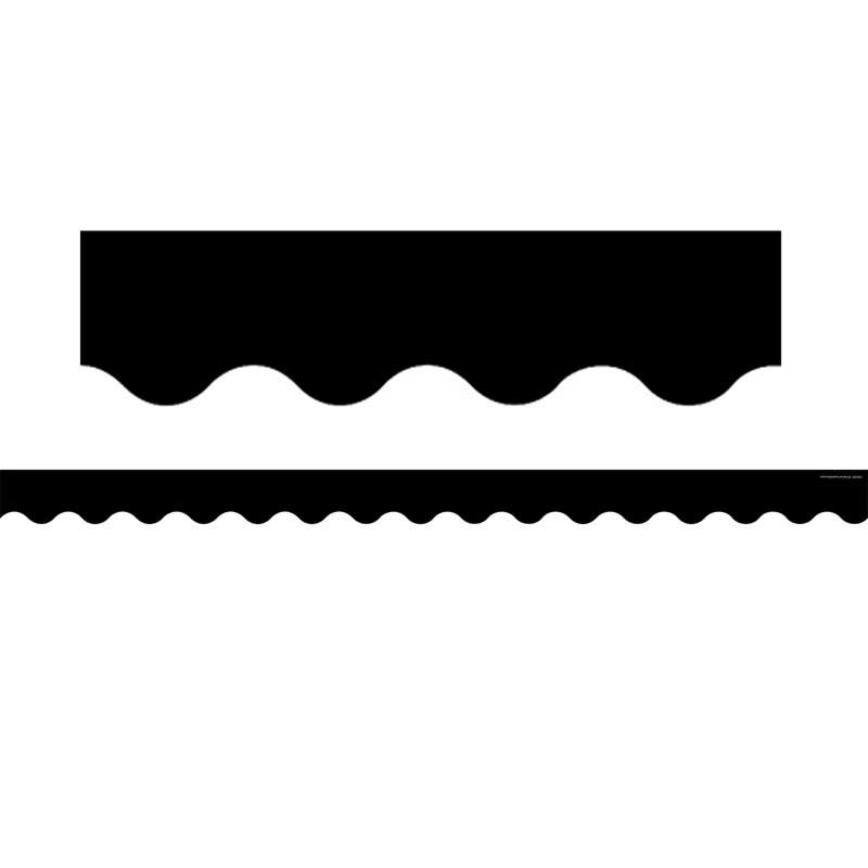 TeachersParadise - Teacher Created Resources Black Scalloped Rolled ...