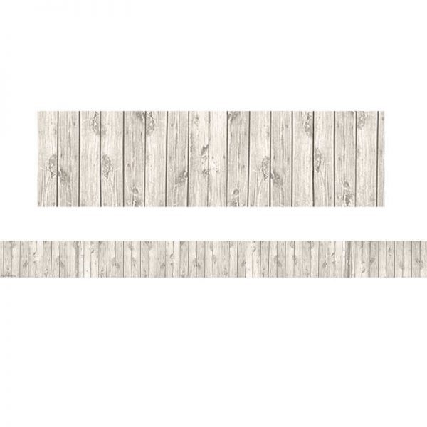 Teacher Created Resources White Wood Straight Rolled Border Trim, 50 Feet