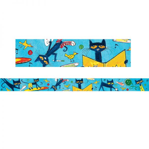 Teacher Created Resources Pete The Cat Straight Rolled Border Trim, 50 Feet