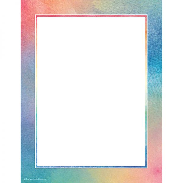Teacher Created Resources Watercolor Computer Paper