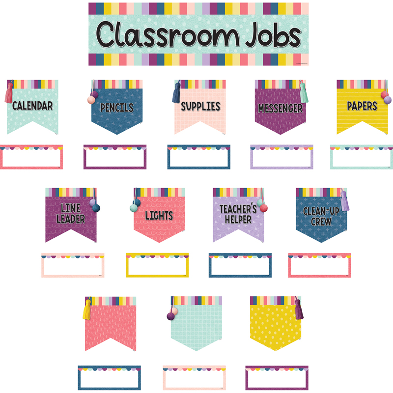 Teacher Created Resources Oh Happy Day Classroom Jobs Mini Bulletin Board