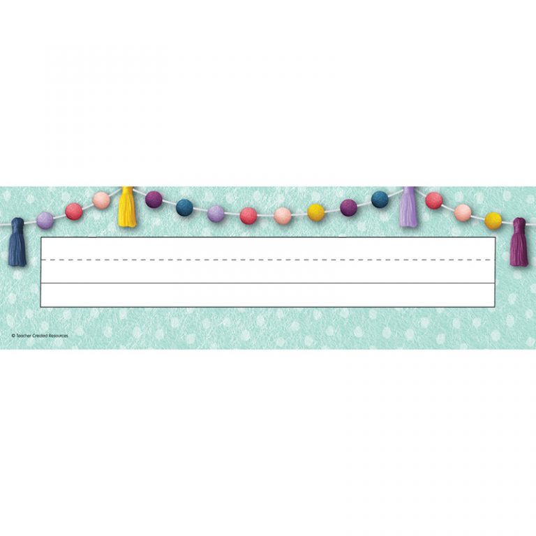 Teacher Created Resources Oh Happy Day Flat Name Plates, Pack of 36