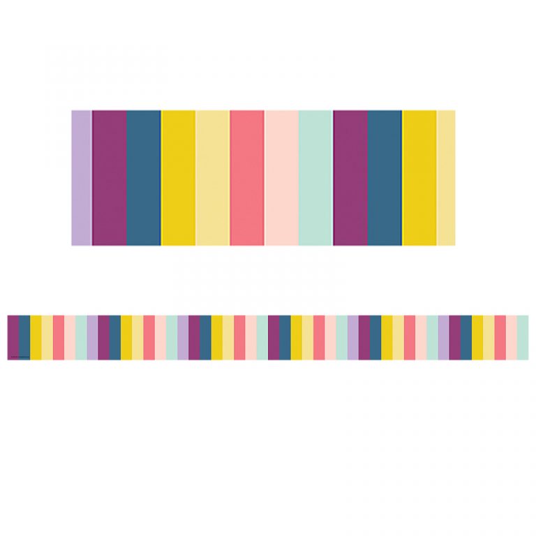 Teacher Created Resources Oh Happy Day Stripes Straight Border Trim, 35 Feet