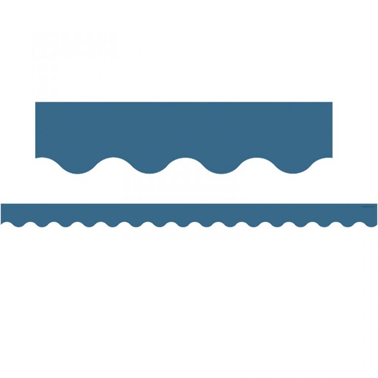 Teacher Created Resources Slate Blue Scalloped Border Trim, 35 Feet