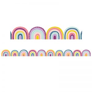 Teacher Created Resources Oh Happy Day Rainbows Die-Cut Border Trim, 35 Feet