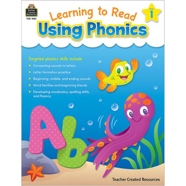 Teacher Created Resources Learning to Read Using PHONICS, Book 1 (Level A)