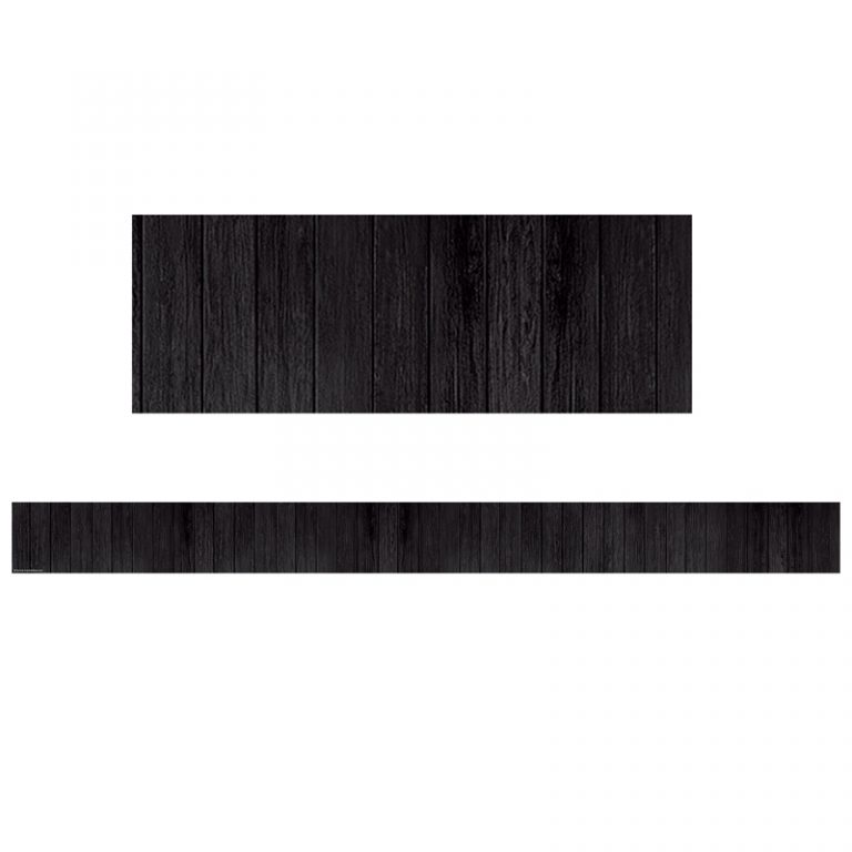 Teacher Created Resources Black Wood Straight Border Trim, 35 Feet