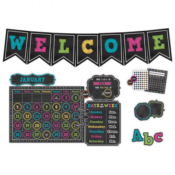 Teacher Created Resources Chalkboard Brights Classroom Set