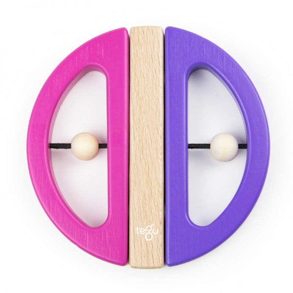 Tegu Baby and Toddler Swivel Bug- Pink & Purple, Pack of 2