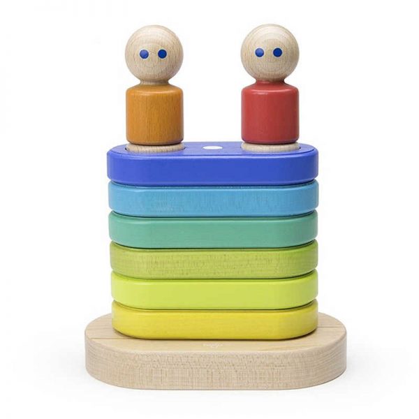 Tegu Magnetic Floating Stacker, Rainbow