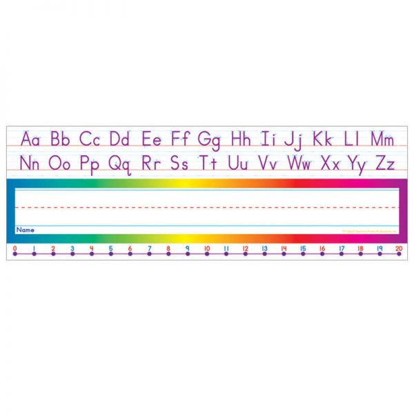 Scholastic Alphabet / Number Line (Standard Manuscript) Name Plates 36 Per Package