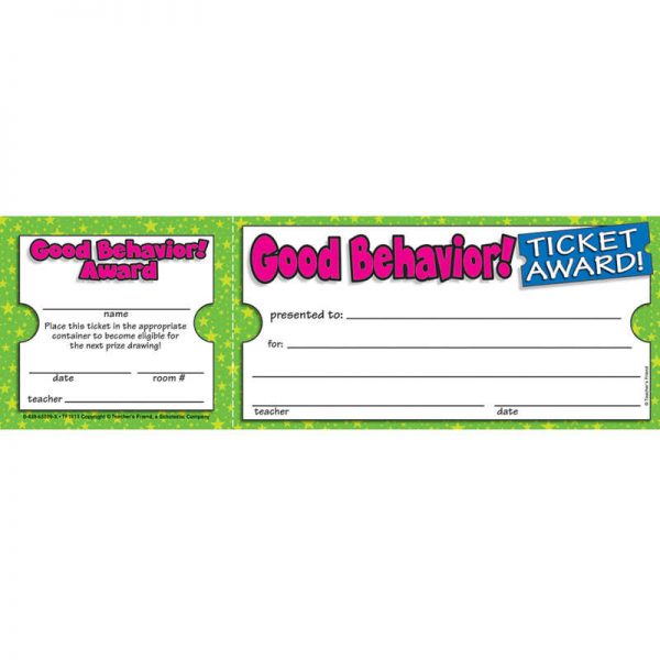Scholastic Ticket Awards Good Behavior