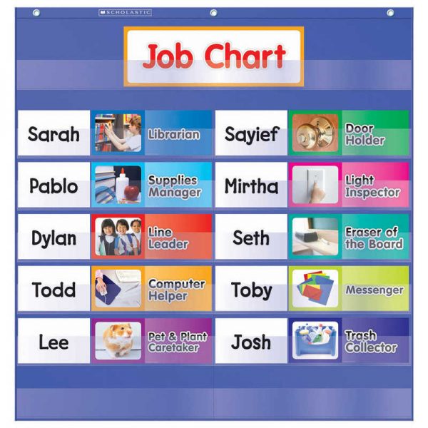 Scholastic Scholastic Class Jobs Pocket Chart with Cards