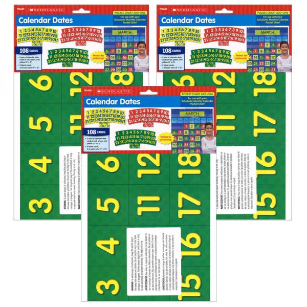 TeachersParadise Scholastic Teaching Resources Calendar Dates Pocket