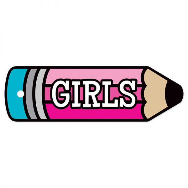 Top Notch Teacher Products Plastic Hall Pass, Girls Pencil