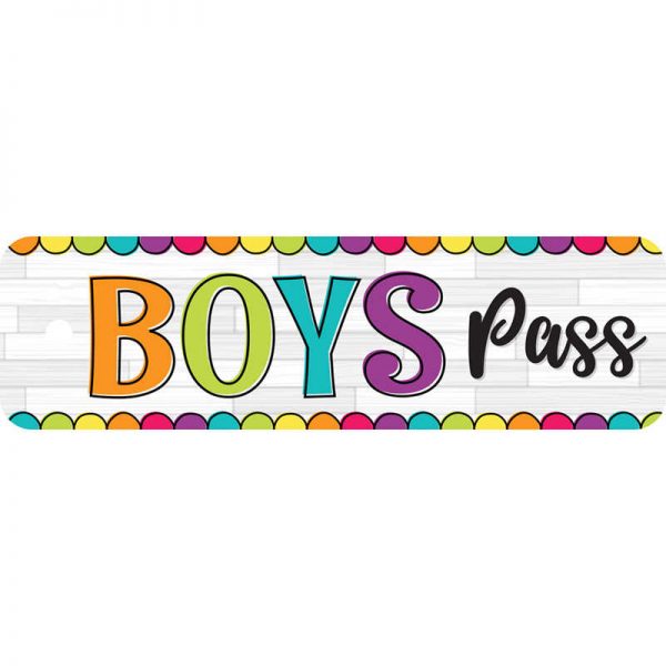 Top Notch Teacher Products DIY Dots Boys Plastic Pass, 2.25" x 7.75"