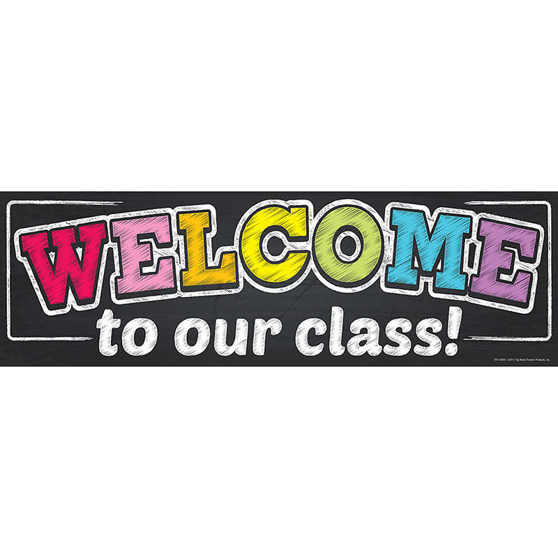 Top Notch Teacher Products Magnetic Welcome Banner, Neon Chalk