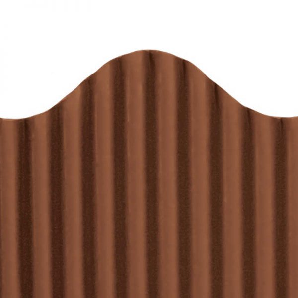 Top Notch Teacher Products Trim-Eze Corrugated Border, Brown, 2.25" x 50'