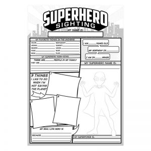 Top Notch Teacher Products Superhero Sighting - All About Me Posters, 36 Count