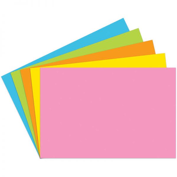 Top Notch Teacher Products Index Cards Blank 4" x 6", Brite Assorted, Pack of 100