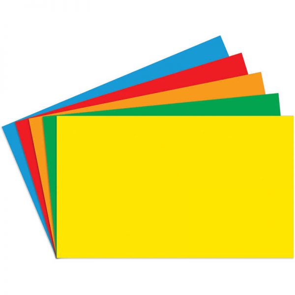 Top Notch Teacher Products Index Cards Blank - 4 x 6 Primary Asst., 100ct