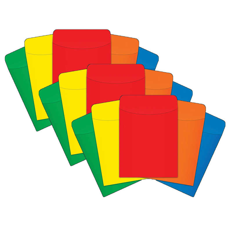 TeachersParadise Top Notch Teacher Products Library Pockets, Assorted
