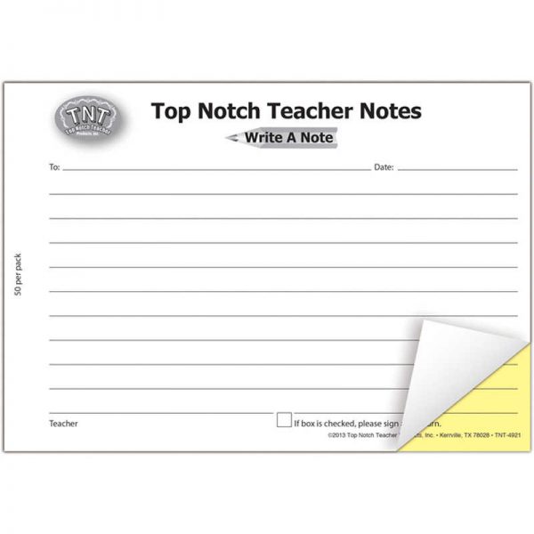 Top Notch Teacher Products Write a Note, Carbonless Notes, Pack of 50