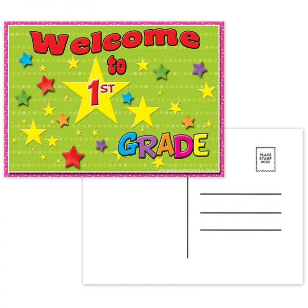 Top Notch Teacher Products Welcome to 1st Grade Postcards, Pack of 30