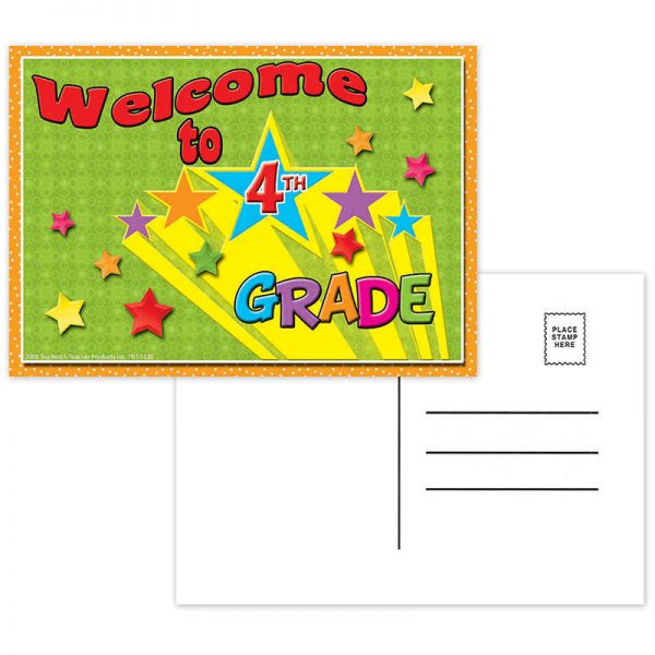 Top Notch Teacher Products Welcome to 4th Grade Postcards, Pack of 30
